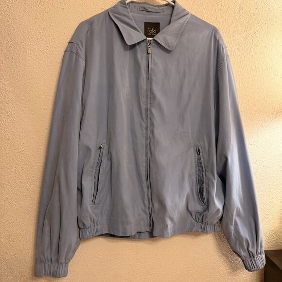 Folio Saks Fifth Ave Other - Vintage Folio New York Saks Fifth Avenue Blue Zip Up Jacket Mens L Harrington